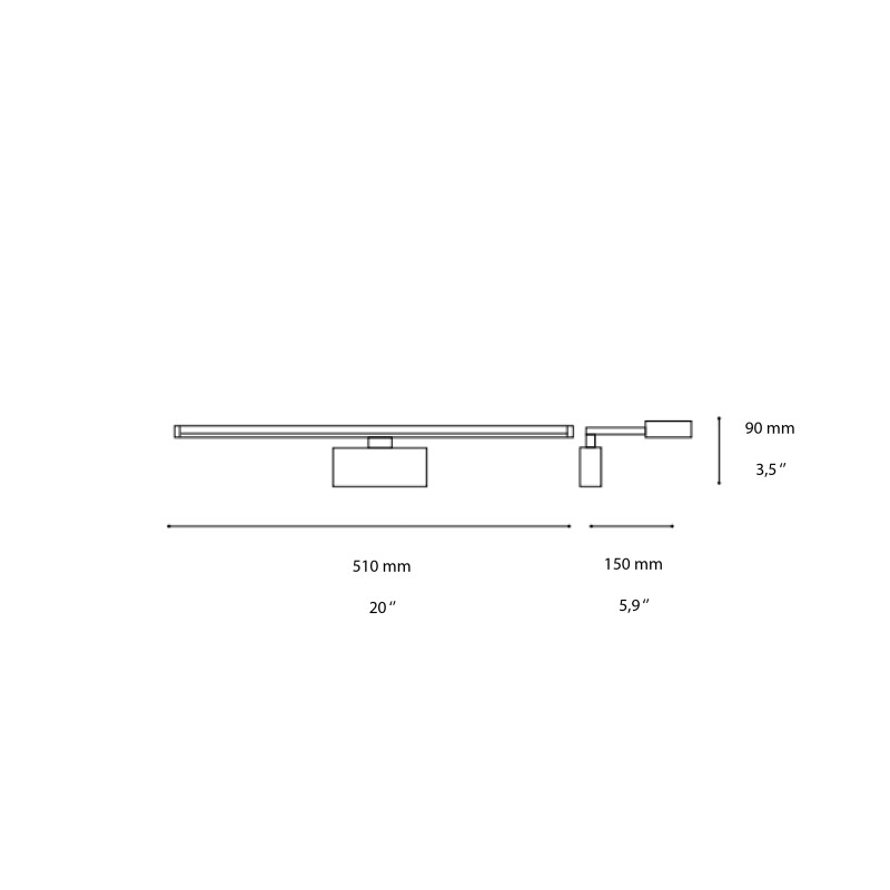 Ideal Lux Alma Lampada Da Parete Led Con Diffusore Fisso Orizzontale