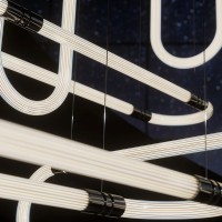 Fontana Arte Oort lampada da sospensione led verticale