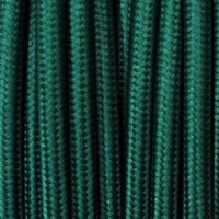 Electrical Round Cable 2X o 3X 5 meters in Fabric Petrol Green