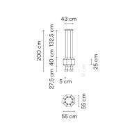 Vibia Wireflow lampada a sospensione ottagonale