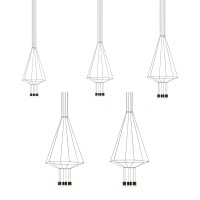 Vibia Wireflow hexagonal suspension lamp