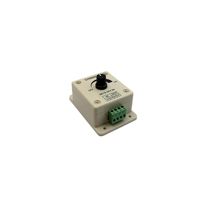 Dimmer LED 12-24V 8A con Potenziometro Rotativo