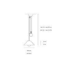 Artemide Aggregato Saliscendi suspension cone small white