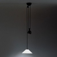 Artemide Aggregato Saliscendi suspension cone small white