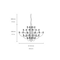 Flos 2097 / 75 lampada a sospensione bianca