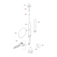 Flos suspension cable for OK lamp