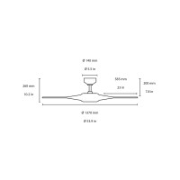 Faro Cocos fan ceiling lamp led
