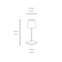 Zafferano Poldina L Desk battery led lamp