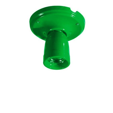 Green ceramic lamp with E27 lamp holder