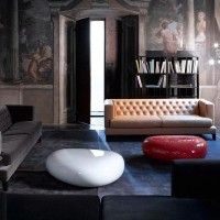 Driade Koishi decorative pouf table