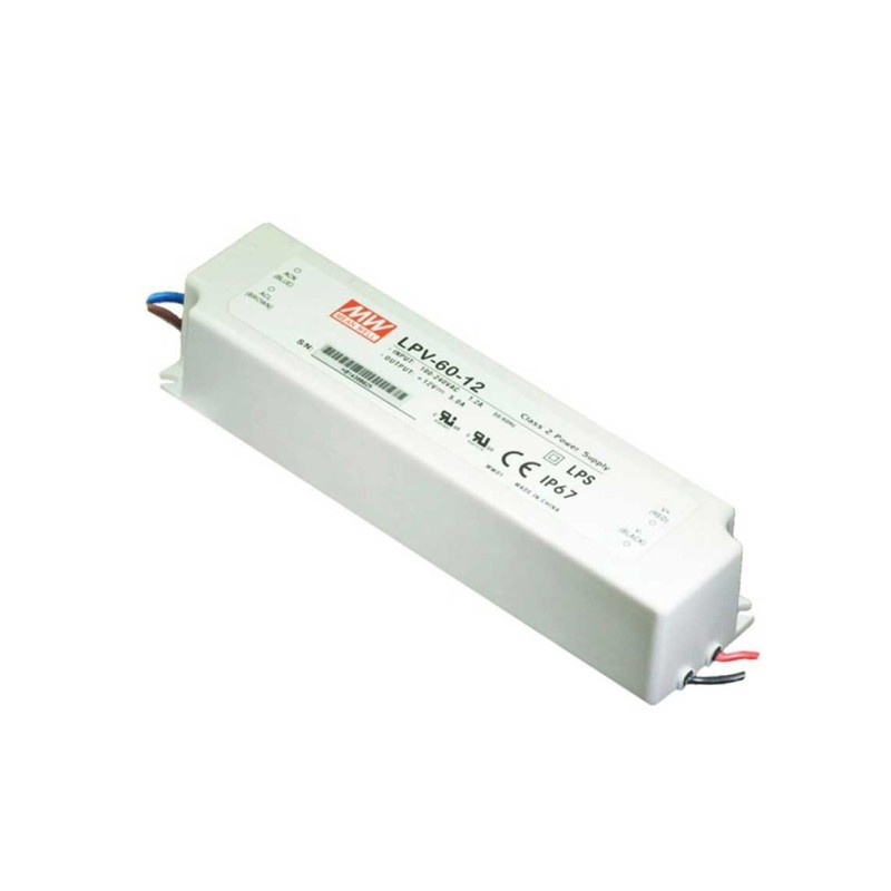 Meanwell Power Supply LPV-60-12 60W 12V 5A IP67 LED Constant Voltage Driver