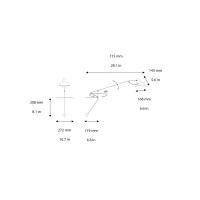 DCW Mantis BS2 Mini lampada da parete led