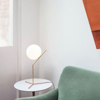 Flos IC T1 High Table Lamp Brushed Brass