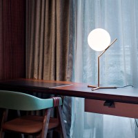 Flos IC T1 High Table Lamp Brushed Brass