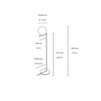 Flos IC F2 Floor Lamp Brass