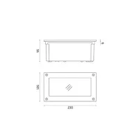 Ares Alice Wall Recessed Lamp 26W G24d-3 Outdoor IP65