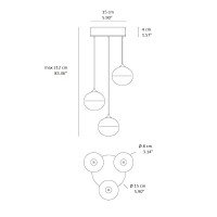 Vivida Sky Fall 3 led suspension lamp