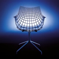 Driade Meridiana poltroncina in acciaio