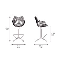 Driade Meridiana low swivel stool