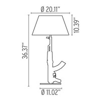 Flos Guns Table Gun Lamp Chrome by Philippe Starck 2005