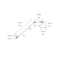 DCW Lampe Gras 304 L60 lampada da parete