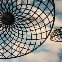 Flos Skynest S Woven Fabric Suspension LED Lamp by Marcel Wanders
