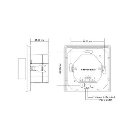 Digital Rotary Dimmer 1-10v Push Recessed