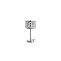 Ideal Lux Roma chrome table lamp with crystals