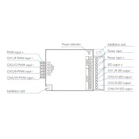 Amplificatore di Potenza RGB 12-24V per Strisce LED