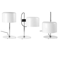 Oluce Coupé Lampada da Tavolo Bianco Design Joe Colombo 1967