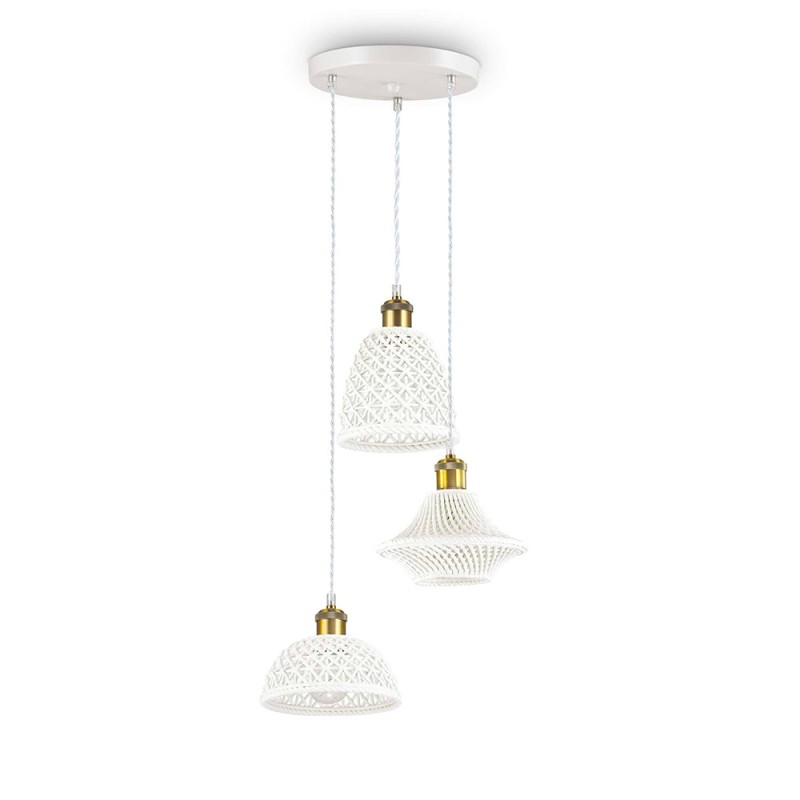 Ideal Lux Lugano suspension lamp in ceramic