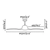 Faro 33317 Lakki Ventilatore da Soffitto 3 Velocità Bianco Faro 33317 Lakki Ventilatore da Soffitto 3 Velocità Bianco