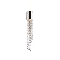 Ideal Lux Gocce suspension lamp chrome with crystals