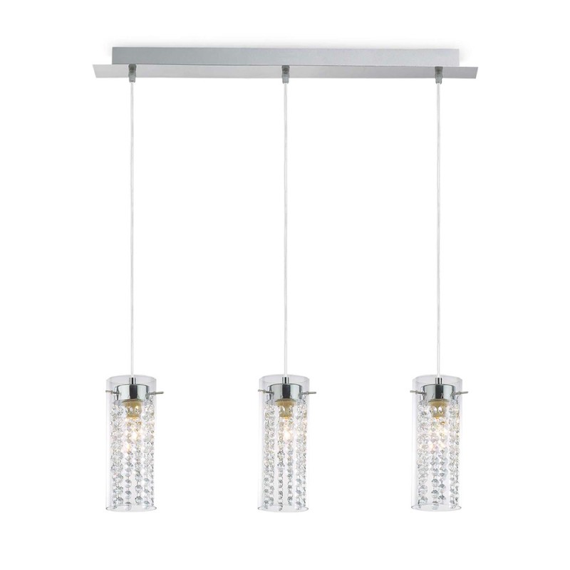 Ideal Lux Iguazù suspension lamp with crystals Ideal Lux Iguazù suspension lamp with crystals