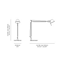 Artemide Tolomeo E27 aluminum table lamp