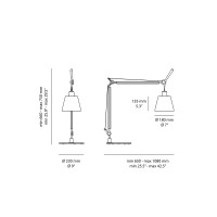 Artemide Tolomeo Basculante Table parchment