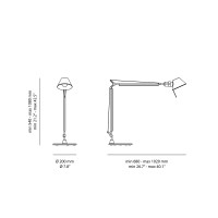 Artemide Tolomeo Mini E27 aluminum table lamp