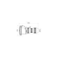 Industrial mobile socket 3P+E 16A 230-250V waterproof