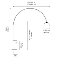 Flos Arco Floor Lamp with marble base Flos Arco Floor Lamp with marble base