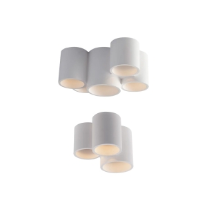 Fai plaster ceiling lamp with cylinder composition