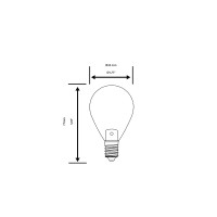 Lampo drop Bulb E14 led 6W milky white glass