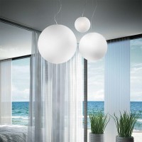 Ideal Lux Mapa Bianco SP spherical suspension lamp