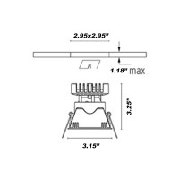 Flos Easy Kap 80 Fixed Square LED 9W 3000K 577 Lm Recessed
