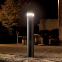 Lombardo Tok 70cm cylinder floor bolloard led for outdoor IP66