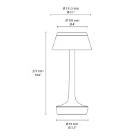 Flos Bon Jour Unplugged rechargeable lamp white-red