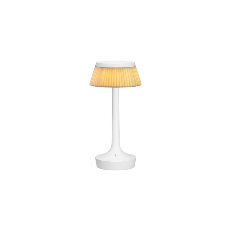 Flos Bon Jour Unplugged rechargeable lamp white-fabric Flos Bon Jour Unplugged rechargeable lamp white-fabric