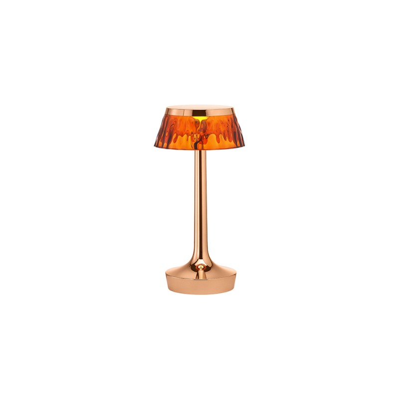 Flos Bon Jour Unplugged lampada ricaricabile rame-ambra Flos Bon Jour Unplugged lampada ricaricabile rame-ambra