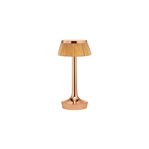 Flos Bon Jour Unplugged lampada ricaricabile rame-rafia