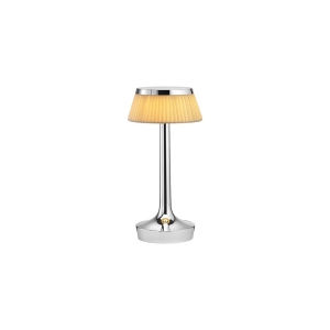 Flos Bon Jour Unplugged rechargeable lamp chrome-fabric