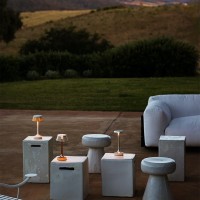 Flos Bon Jour Unplugged rechargeable lamp chrome-transparent